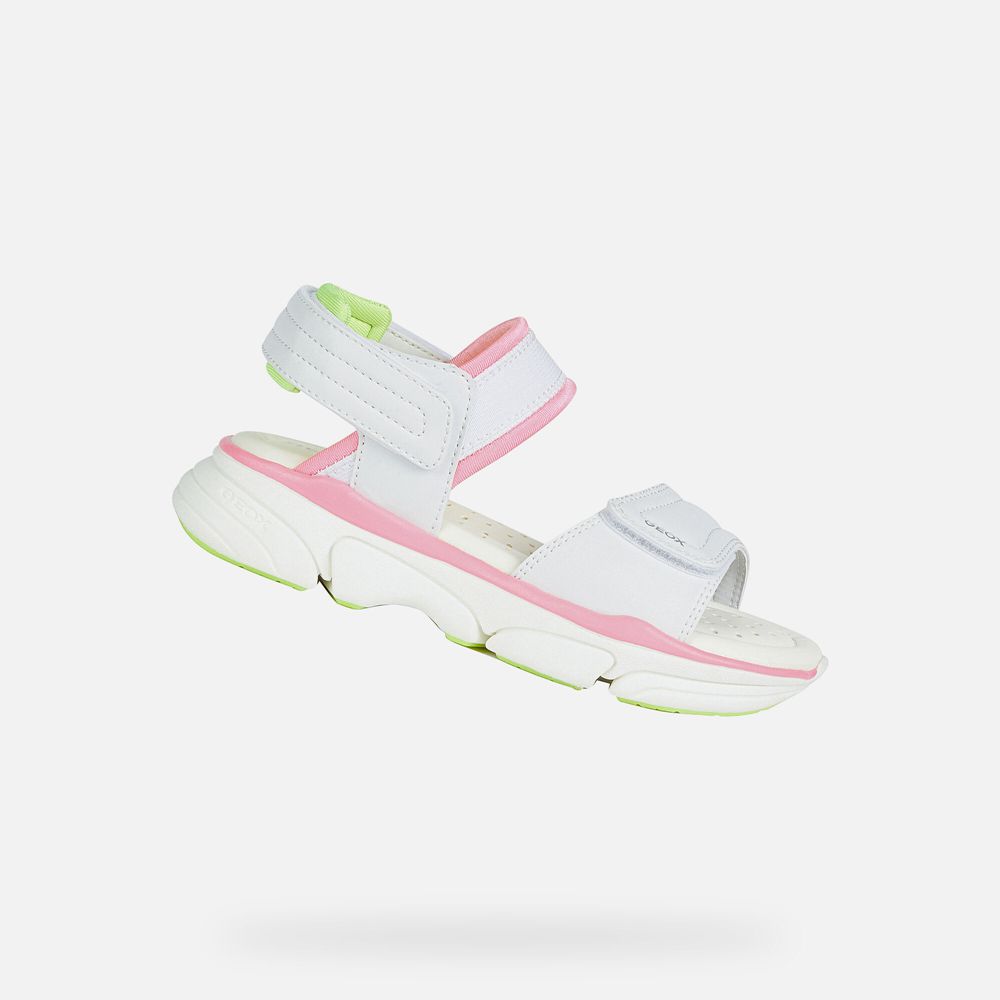 Geox Sandals White Lunare - Geox Girls Shoes - PRITFW830